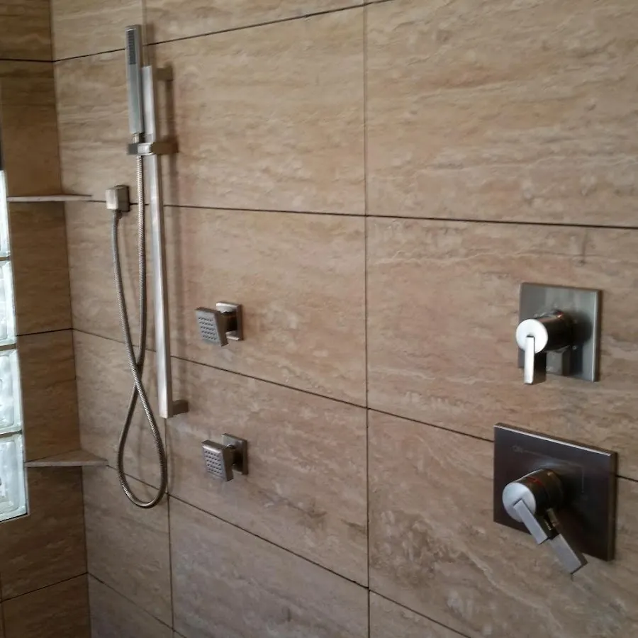Shower fixture installation for Water Heater Replacement in Hampton